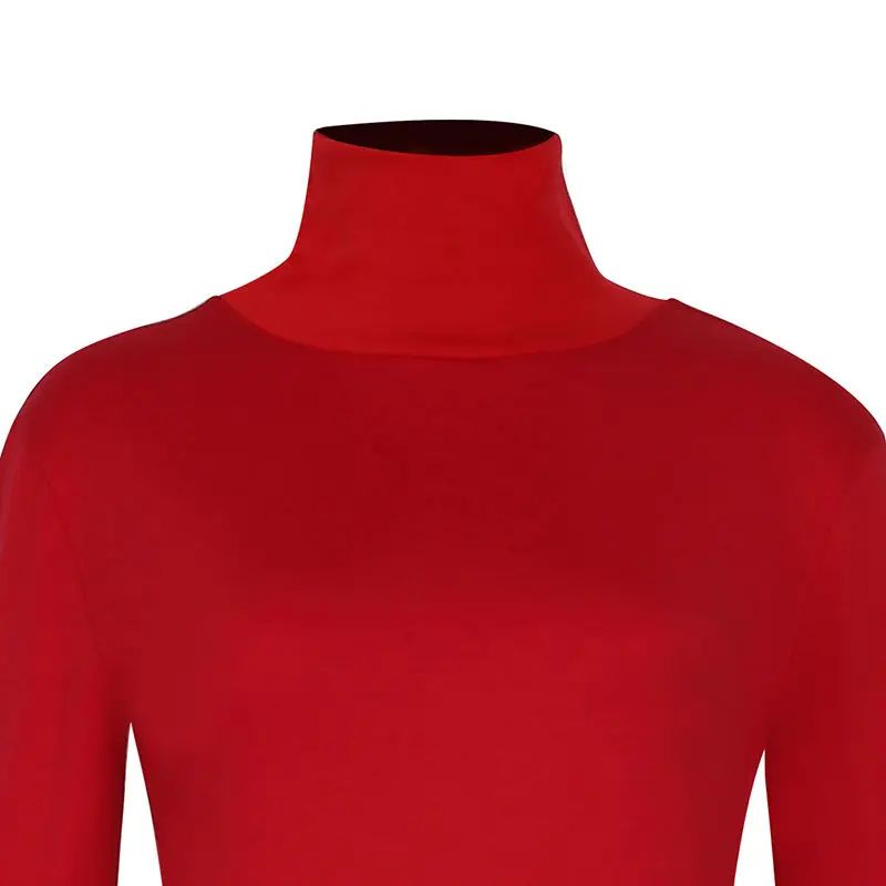 Женское облегающее платье карандаш AAMIKAST однотонное с длинным рукавом и высоким