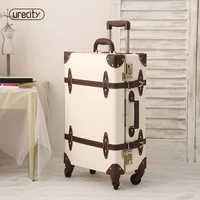 urecity retro luggage hardside suitcase on wheels 24 fashion spinner unisex 7 colors high quality genuine