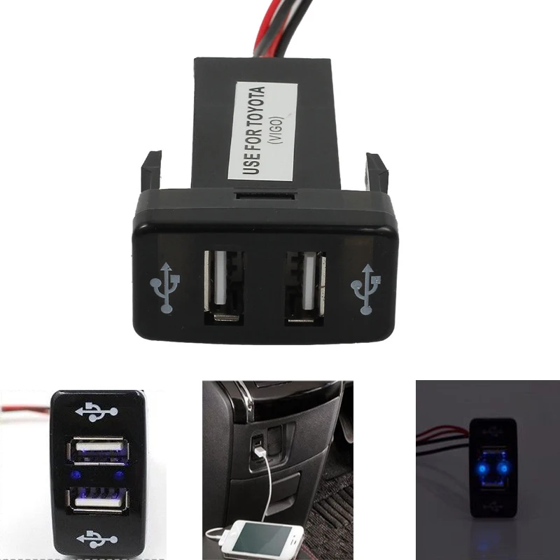 Двойной USB 2 портовый интерфейс разъем зарядное устройство телефон MP3 MP4 GPS камера