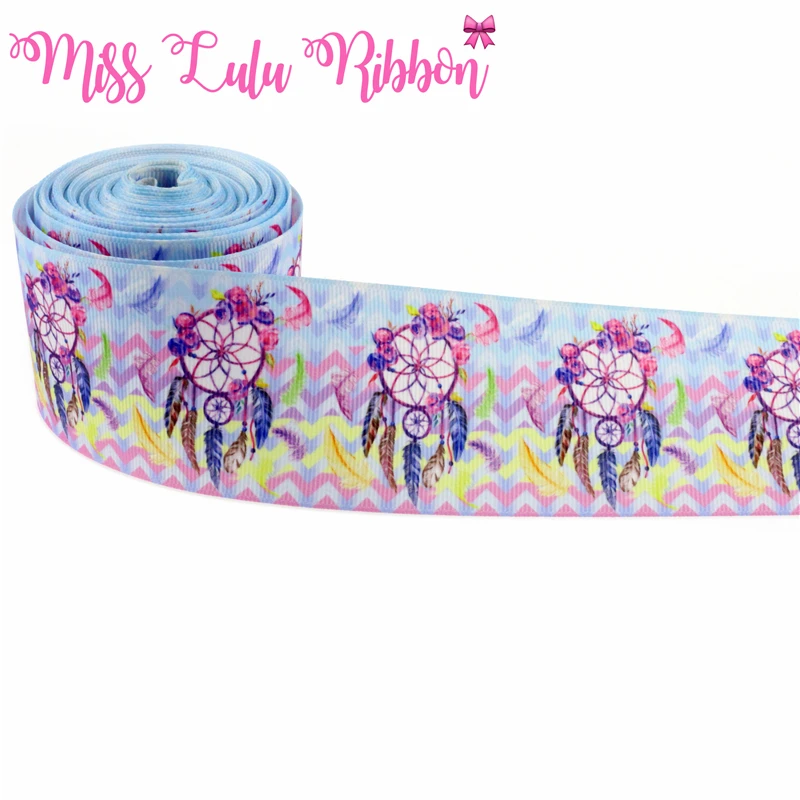 2&quot 50mm Dreamcatcher Printed Grosgrain Ribbon Gift Accessories Christmas Tree Decoration DIY hair bow ribbon 10 yards/pack | Дом и сад