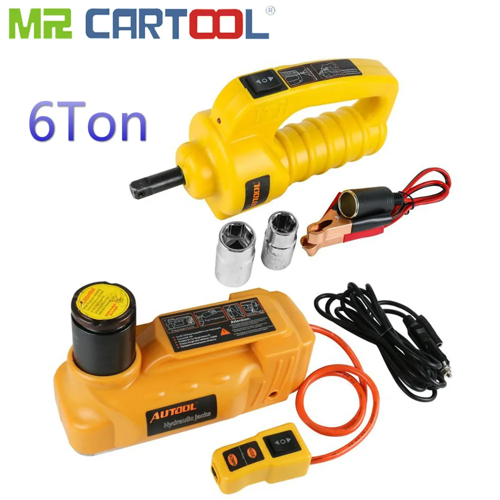 Mr Cartool 6T 12V 43 см автоматический гидравлический домкрат напольный подъемник