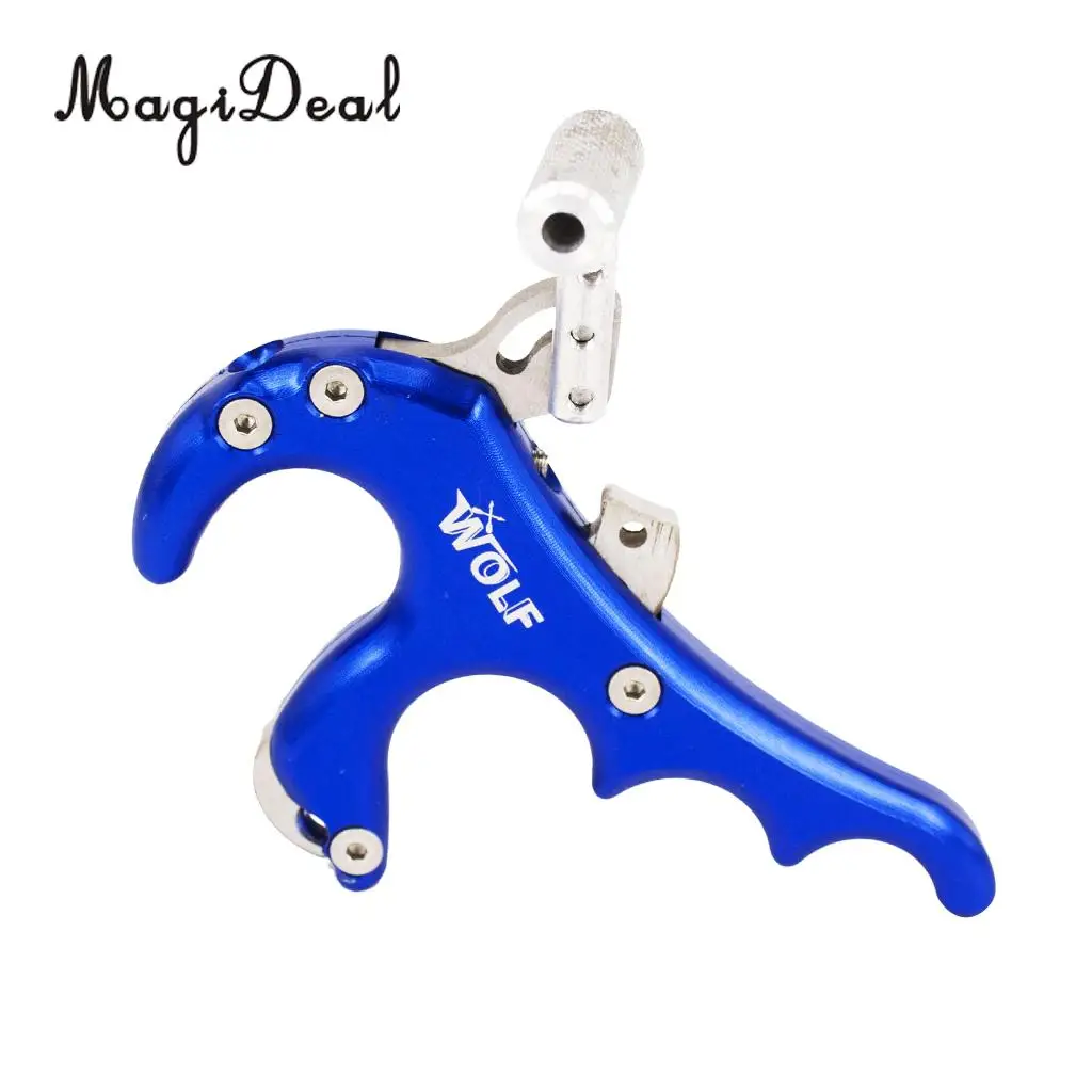 MagiDeal 4 Finger Grip Compound Bow Archery Release Aid with 12 Pieces 25 Grains Arrow Weights Insert | Спорт и развлечения