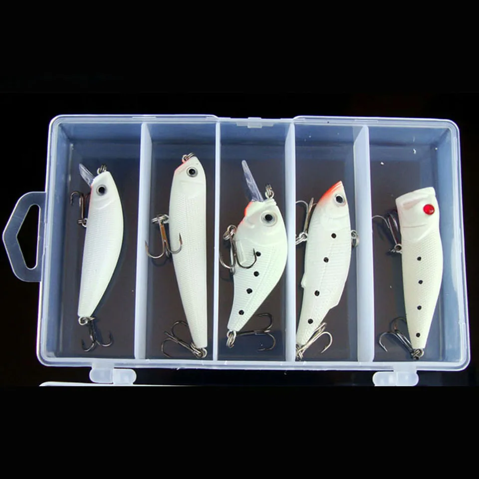 5 шт./лот светящиеся рыболовные приманки в форме гольяна Поппер кренк ВИБ