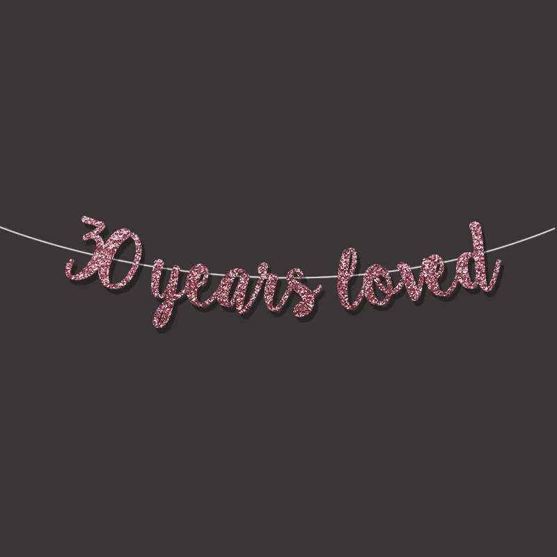 Баннер с надписью happy birthday 30 лет|Флажки вымпелы и конфетти| |