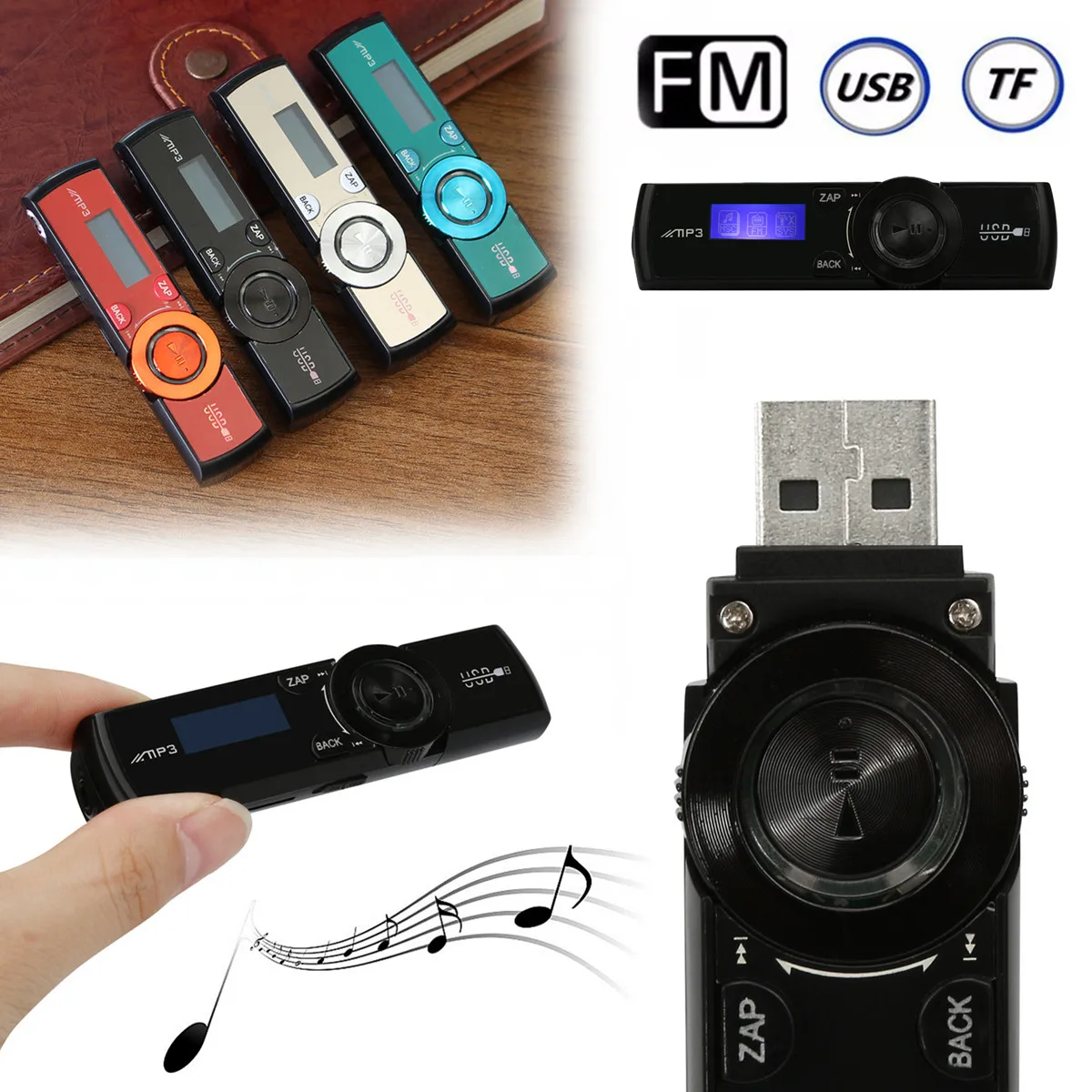 KINCO 32 Гб ЖК дисплей HD Экран USB MP3/WMA мини Media Player FM радио Micro SD/ TF карта + наушники зажим