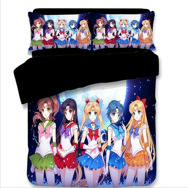 

Japanese Anime Character Duvet Cover with Pillowcase Teenage Girls Bedding U.S. Twin Full Queen King Size
