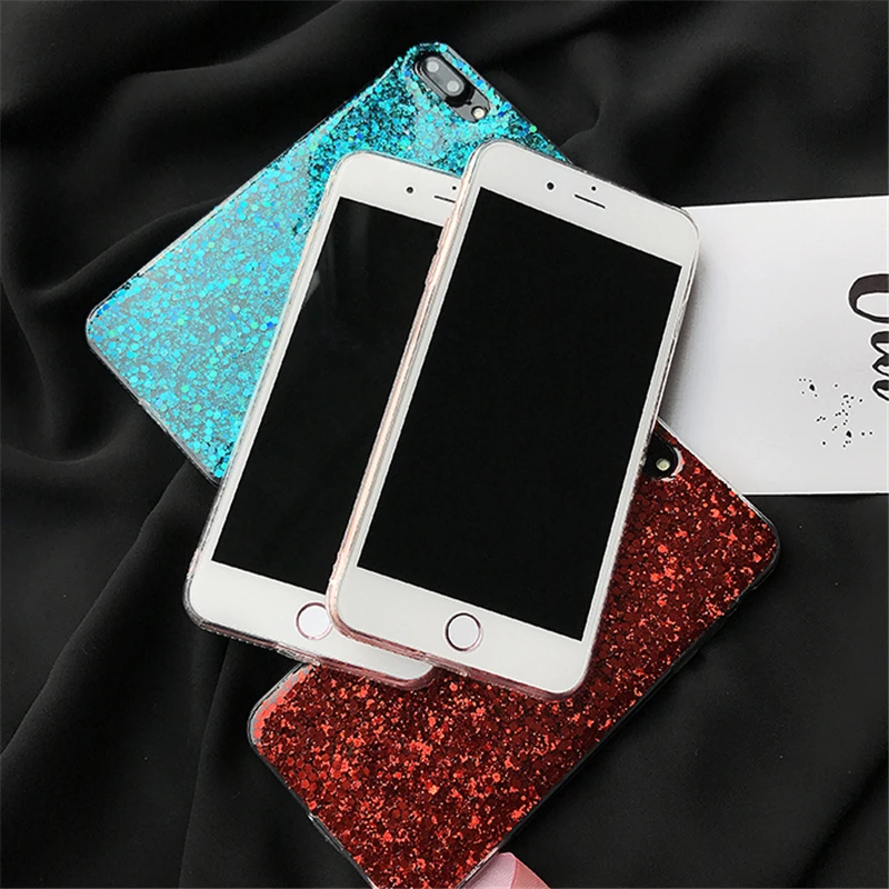 For iPhone X 10 Simple Ultrathin Shine Bling Scale Case 5 5S SE 6 6s Plus 7 8 Back Soft Tpu Silicon | Мобильные телефоны и