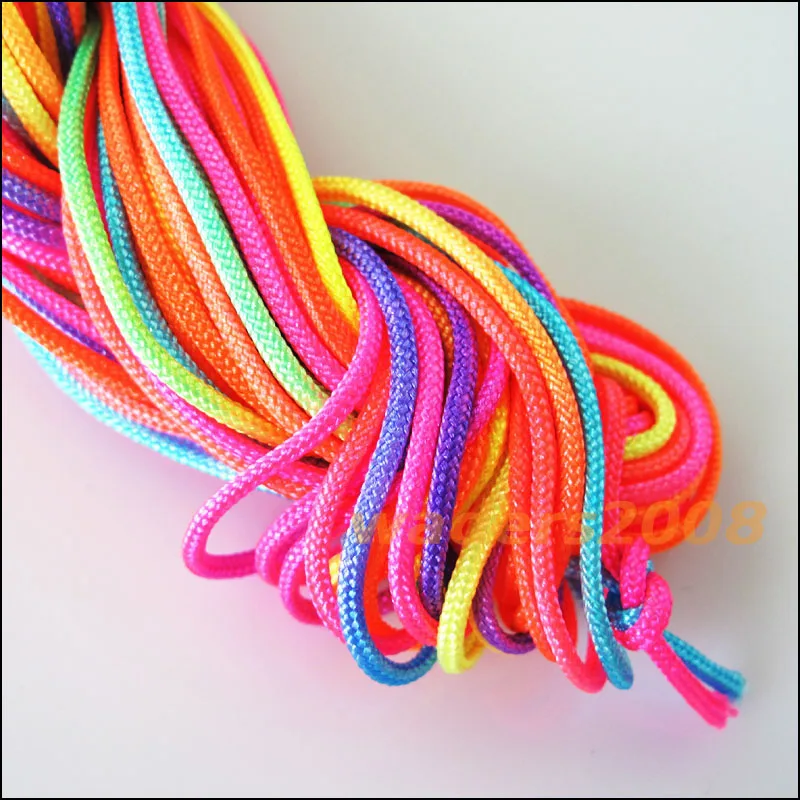 Радужный цвет 15 м/рулон 1 мм китайская нейлоновая нить для завязывания узлов шнур