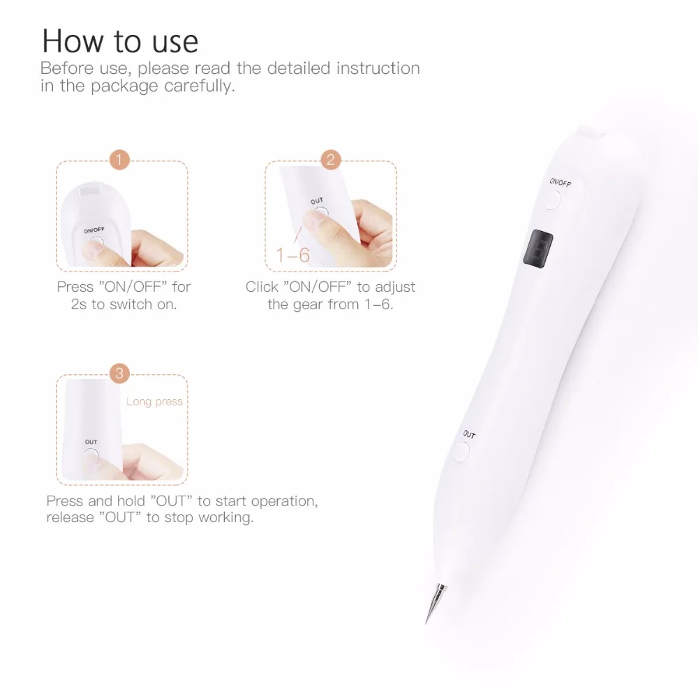 Xpreen Rechargeable Mole Freckle Dark Spots Tattoo Wart Removal Pen Skin Tag Spot Eraser Pro Beauty Sweep Kit |