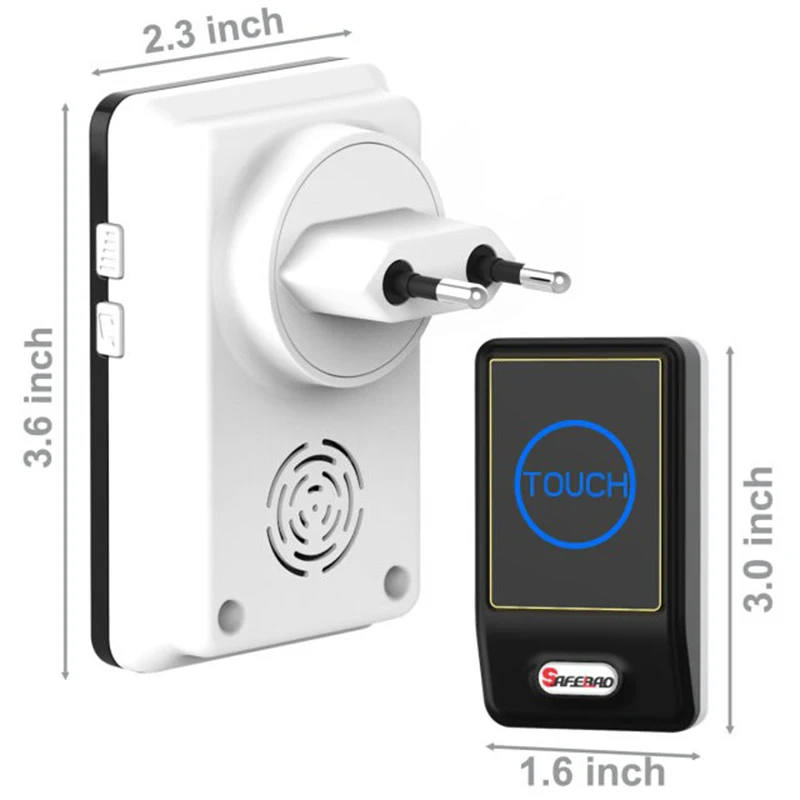 Водонепроницаемый Электрический беспроводной дверной звонок EU/AU/US/UK