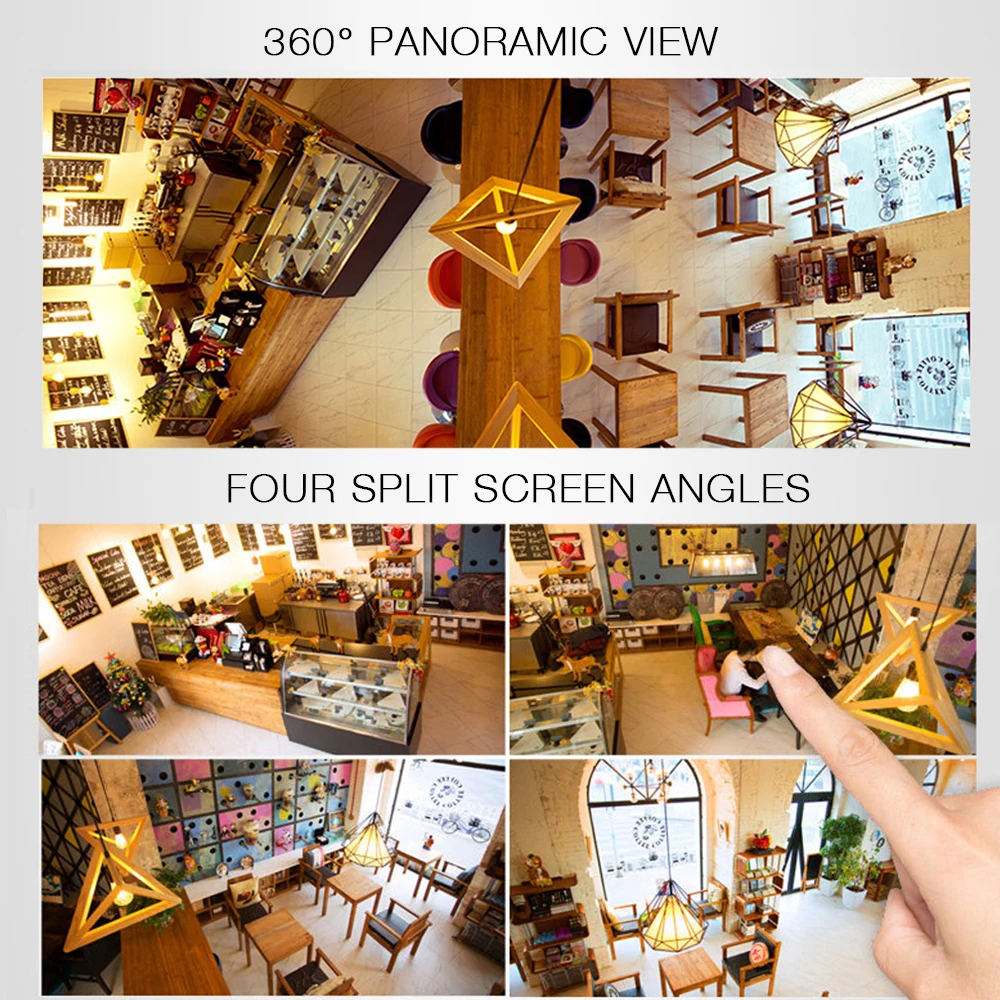 Apleye мини 1080 P IP Камера V380 360 градусов панорамный Беспроводной Fisheye P2P 960 HD Smart Security