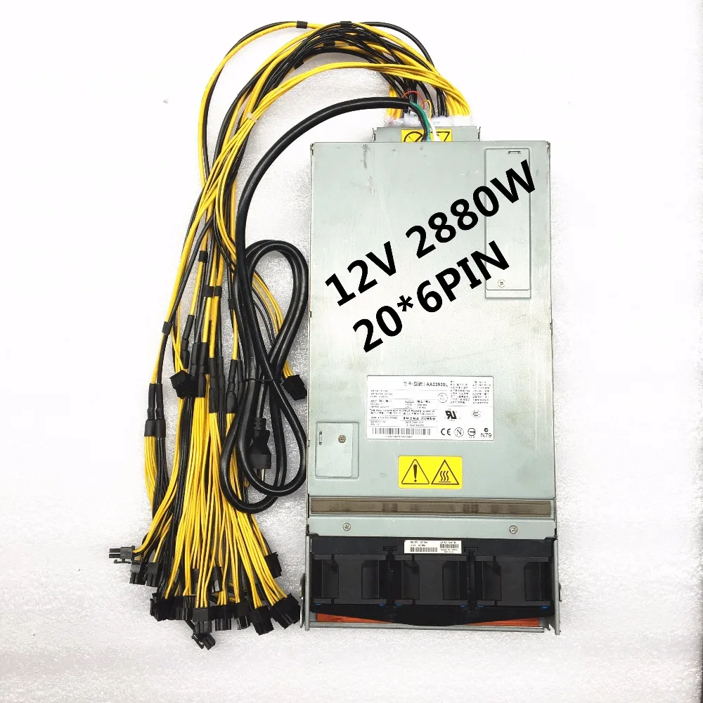 Мощность сервера AA23920L 39Y7364 39Y7350 39Y7349 12V 236A 2880W 20 шт 6PIN может использовать BTC ETH