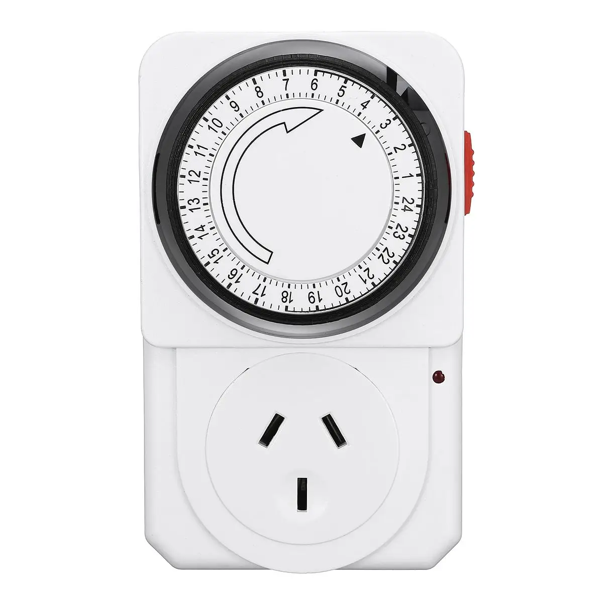 AU Plug 24 часа подключаемый таймер механический Программируемый разъем электронный цифровой таймер Выключатель питания розетка AU EU UK US вилка - Цвет: AU Plug
