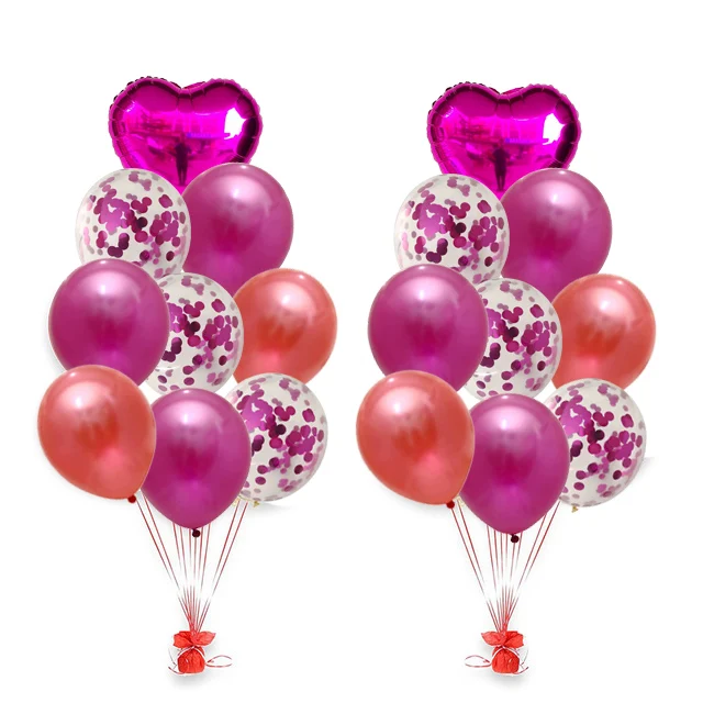 18pcs 18 шт./лот 12 дюймов латексные шары воздушные шары с конфетти надувные гелиевые шары для дня рождения свадьбы украшения для детских игрушек - Цвет: 18pcs