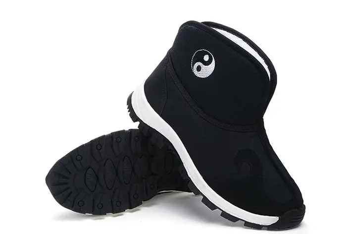 Зимняя теплая даосская обувь наивысшего качества; Wudang Boots; спортивные кроссовки для боевых искусств Wing Chun Wushu; обувь для кунг-фу; Цвет Черный