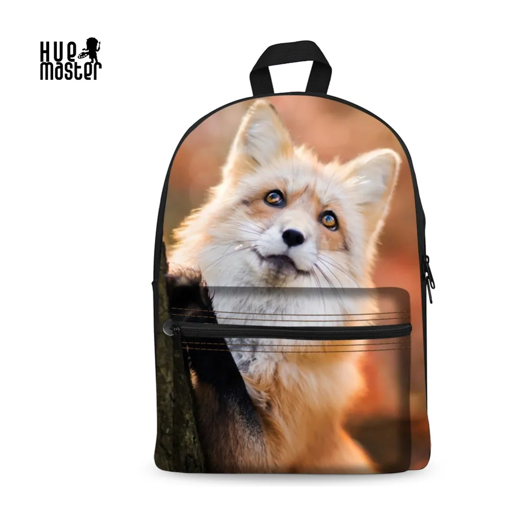 Модный милый рюкзак с лисой 3D школьный принтом на заказ сумки для книг мальчиков