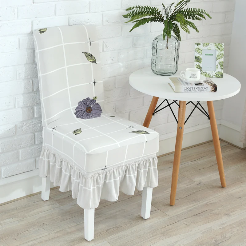 Высококачественный чехол на стул с юбкой из разноцветного спандекса|chair cover|decorative