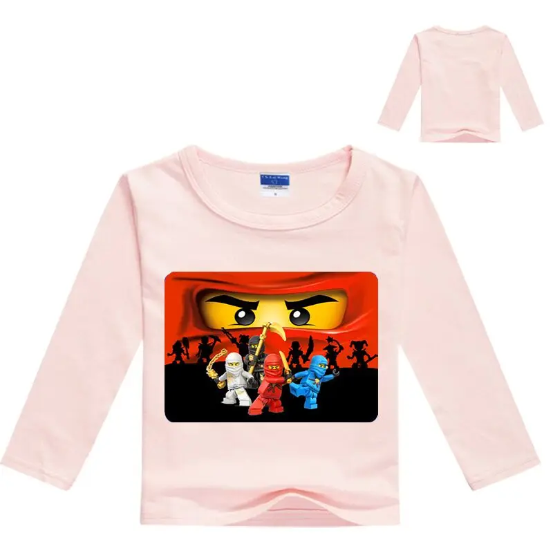Boys Clothing Ninja Ninjago Cartoon Kids Long Sleeves T-shirt Movie Print T shirt Tees Boy Girls children Tops Kid Costume