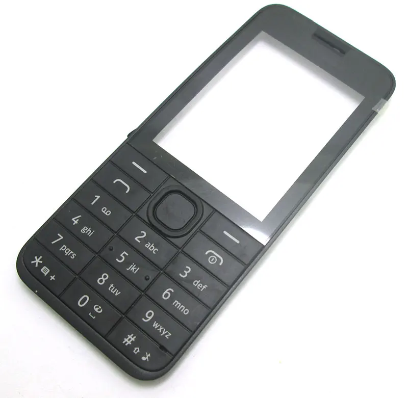 Черная передняя панель корпуса клавиатуры для Nokia 208 N208 | Мобильные телефоны и
