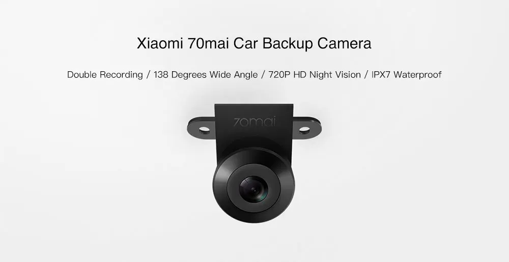 Оригинальная Автомобильная резервная камера Xiaomi 70mai, 720 P, ночное видение, IPX7, водонепроницаемая двойная запись, 138 градусов, широкоугольная камера заднего вида