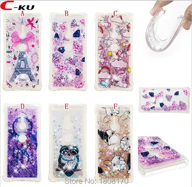 Мягкий ТПУ чехол C-Ku Quicksand Liquid Сова звезда для Xiaomi 5X Redmi NOTE 4X5 Plus 5A для huawei P Smart Bling SKin Cover 50 шт