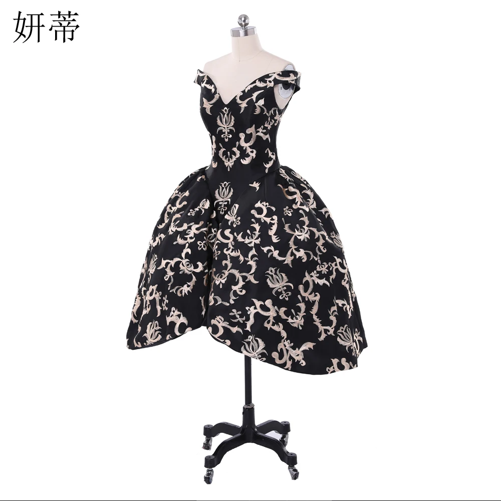 Атласное Бальное Платье с вышивкой винтажное бальное платье до середины икры