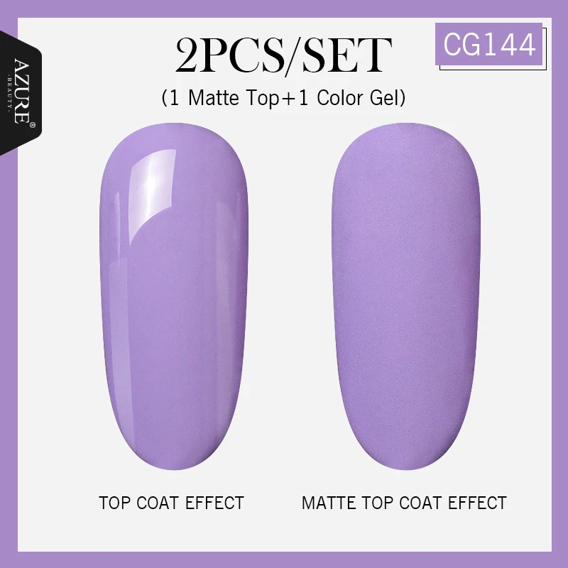CG144 Matte Top Coat Лазурная красота матовое верхнее покрытие Гель-лак для ногтей Набор DIY матовый эффект Led Гель-лак для ногтей наборы Полупостоянный УФ-гель для ногтей - Цвет: CG144 Matte Top Coat