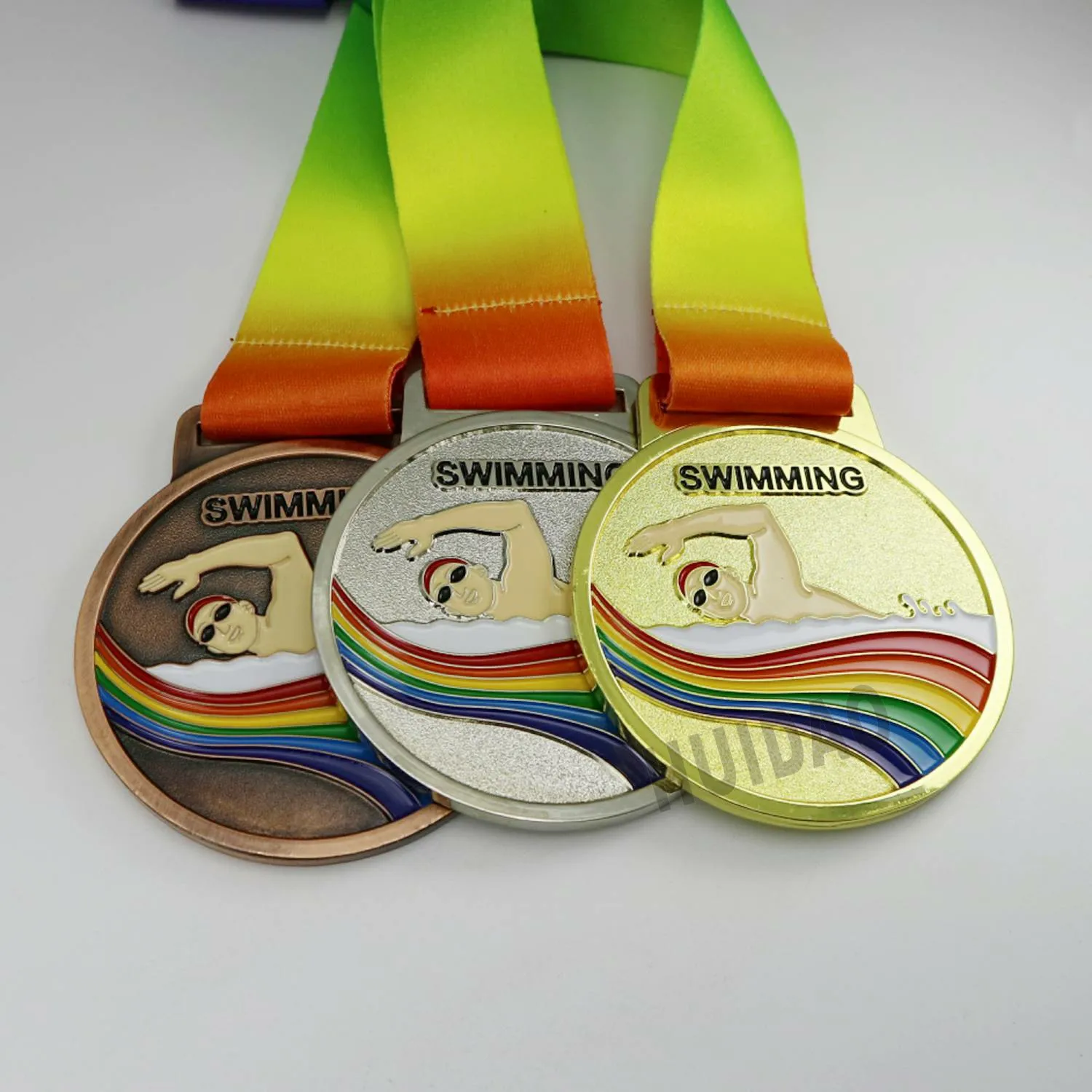 1 Набор медаль для плавания с ленточками медальон набор содержит шт Золото