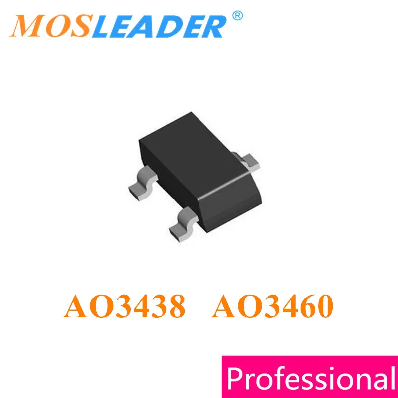 Mosleader AO3438 AO3460 SOT23 500 шт. N-Channel 20V 3A высокое качество как оригинал | Электроника