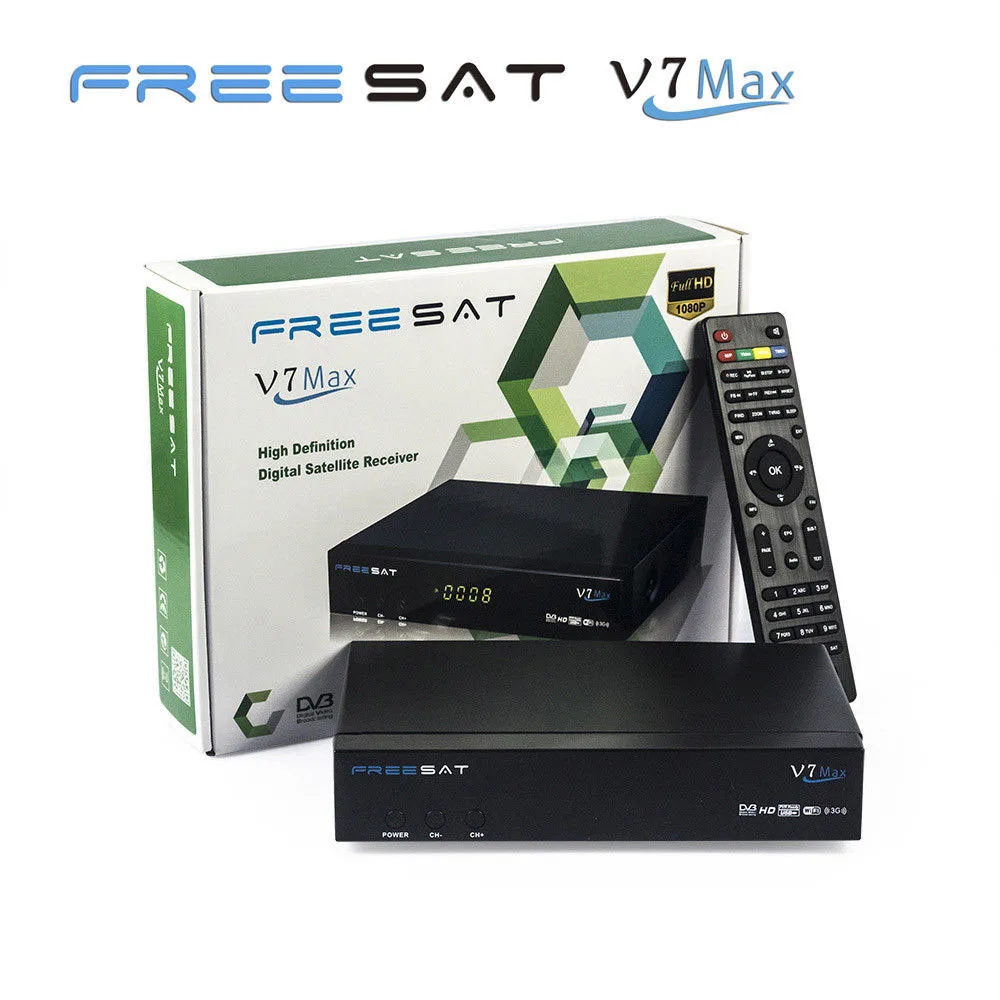 FREESAT V7 Max HD DVB-S2 1080 P USB цифровой спутниковый ресивер + спутникового сигнала finder GTmedia