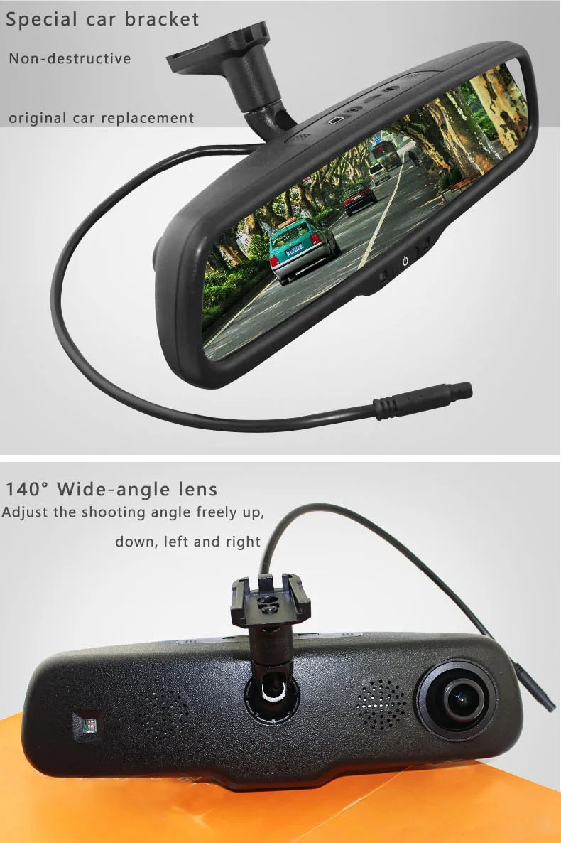 HD 720P Автомобильное Зеркало DVR монитор видеорегистратор Автомобильная камера заднего вида камера Corder видео рекордер Автомобильный видеорегистратор для Kia hyundai Ford Mazda