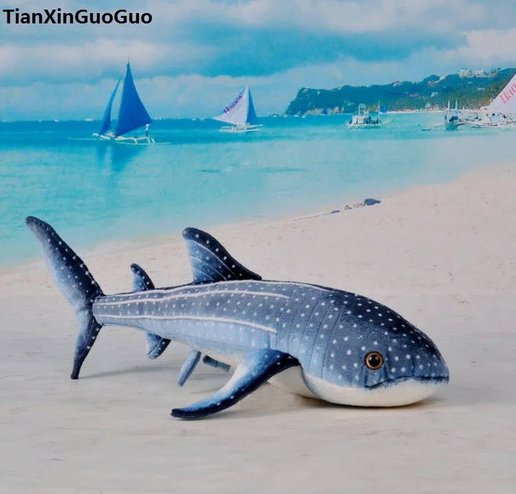 Большая мягкая кукла Акула Stegostoma fasciatum 70 см Зебра плюшевая игрушка декоративная