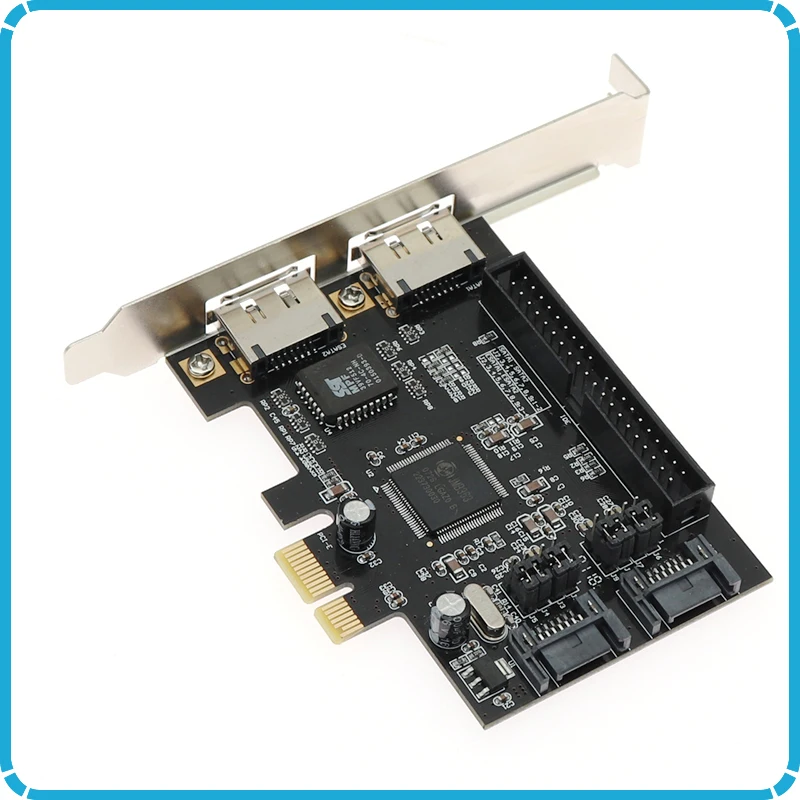 Комбинированная 2 порта SATA 0 + IDE eSATA PCI-e PCI express RAID контроллер карта плата расширения
