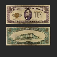 1928 usa 10 us dollar 999 9 gold foil money banknote with nice acrylic frame for store dispaly in high quality pet material