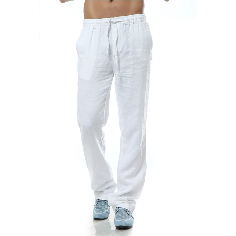 Мужские штаны Мужская одежда Pantalon homme повседневные брюки мужские льняные