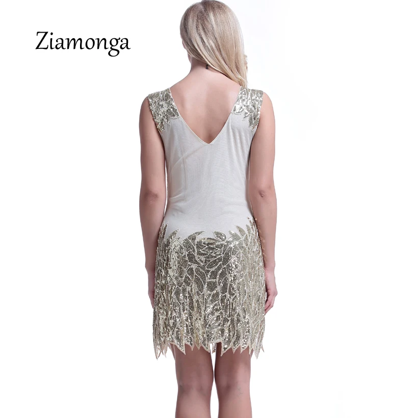 Ziamonga женское летнее платье Хлопушка 20s вечернее винтажное карандаш|sequin dress|women