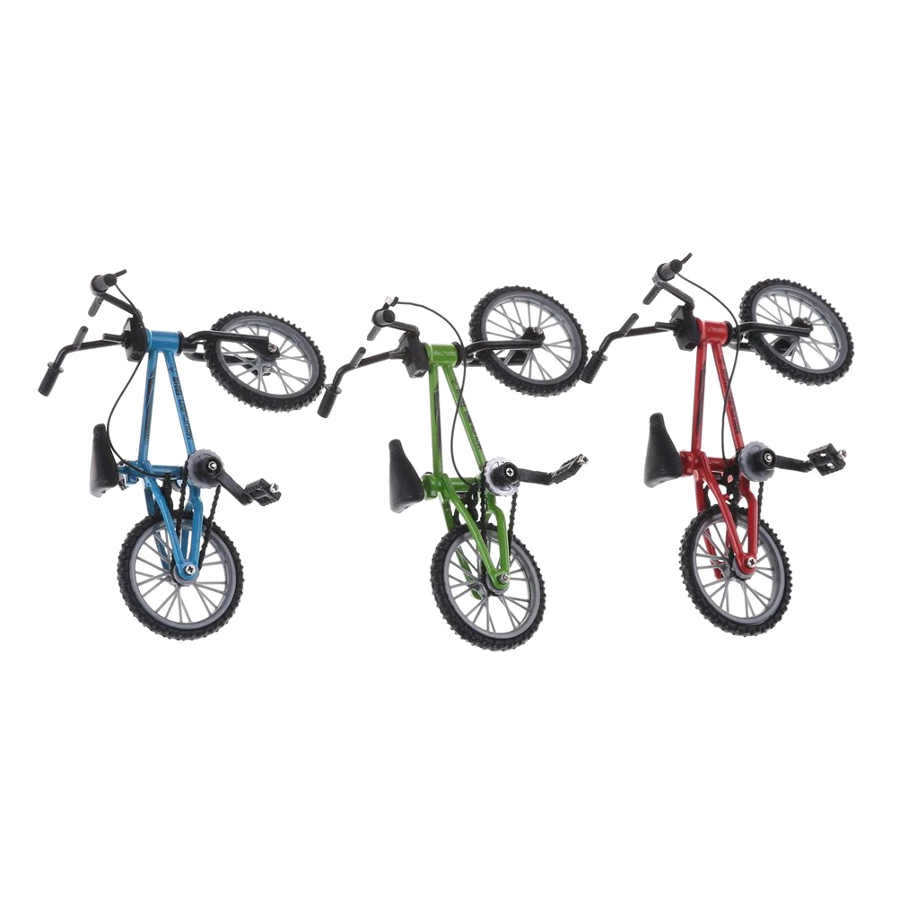 Фото Милые мини-Пальчиковые игрушечные велосипеды BMX горный велосипед BMX Фикси велосипед Скутер для пальца игрушка креативный игровой костюм дл... №4