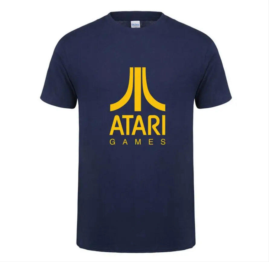 Горячая 2019 ATARI футболка с коротким рукавом Мужская классная принтом круглым