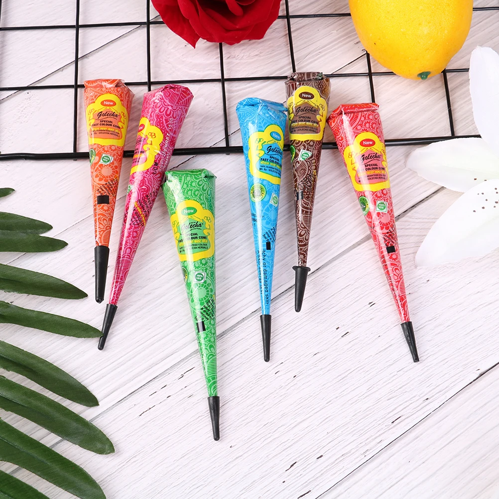 Индийская хна 25 г временная тату паста краска для тела цветной конус красный