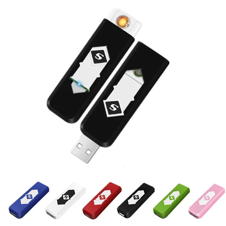 Креативная личность ветрозащитный электронный прикуриватель usb перезаряжаемая зажигалка