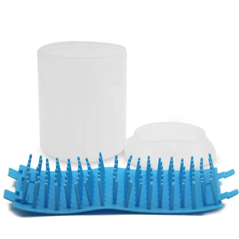 Подставка для мытья лап Pet Clean с мягкой силиконовой щеткой для чистки кошек и собак.