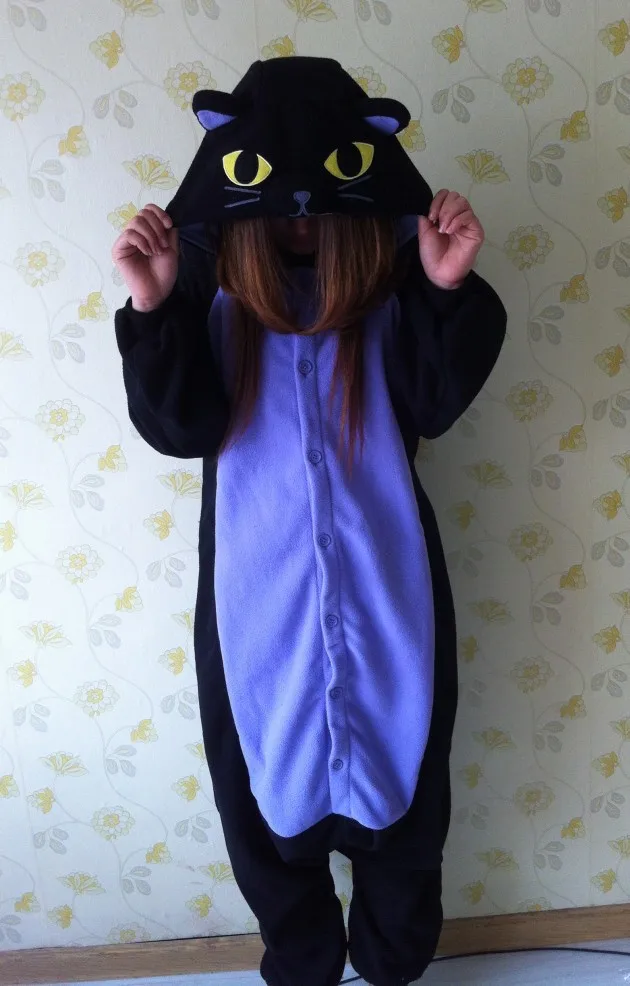 Пижама для косплея животных в стиле полуночно пугающий Кот пижама вечеринки