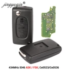 Jingyuqin 3 кнопочный Автомобильный Дистанционный ключ для CITROEN C1 C2 C3 C4 C5 berlingo; Сигнализация управления picasso (CE0536 523, ASKFSK, HU83 VA2)