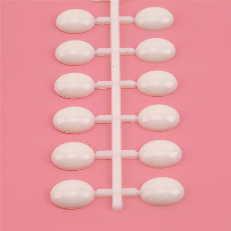 Натуральные круглые накладки для ногтей с цветной таблицей наклеек плоской