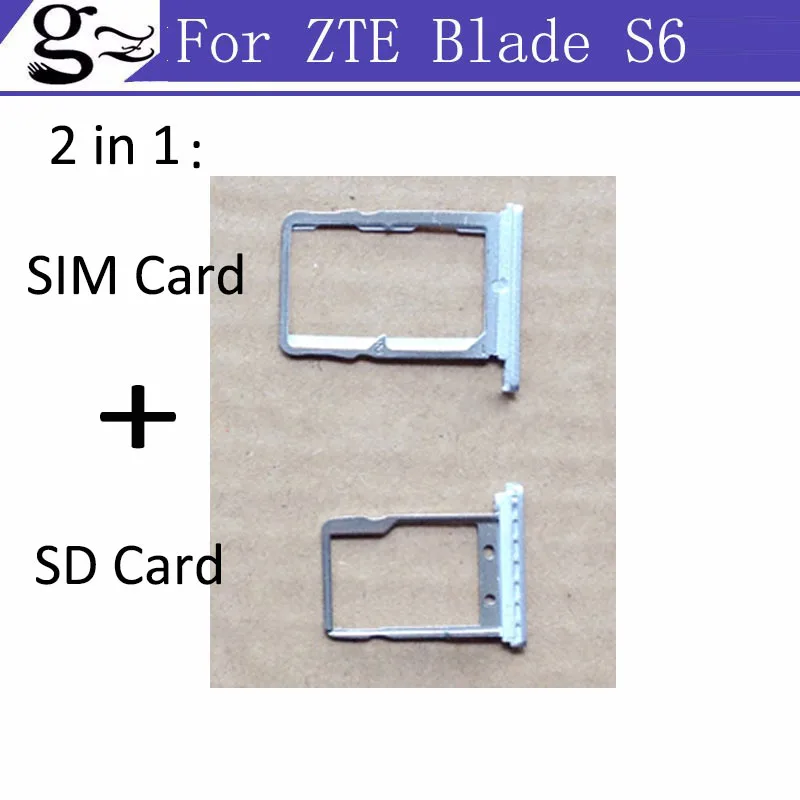 Оригинальный лоток для SIM карты ZTE Blade S6 + адаптер гнезда держателя фотовспышки