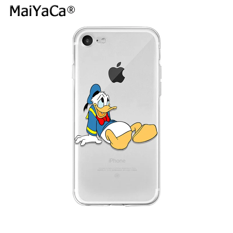 MaiYaCa Дональд Дак ТПУ Мягкие аксессуары для телефона чехол iPhone 5 5Sx 6 7 7plus 8 8Plus X XS MAX