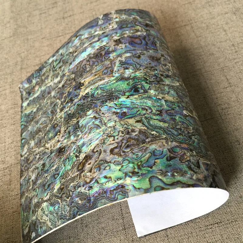 Гибкий ламинат из перламутрового ламината Новой Зеландии abalone paua shell, листовой шпон, самоклеящаяся наклейка, размер 140 мм/мм