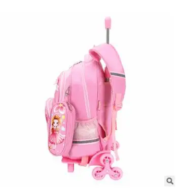 Школьный рюкзак на колесиках для девочек детские дорожные сумки школы