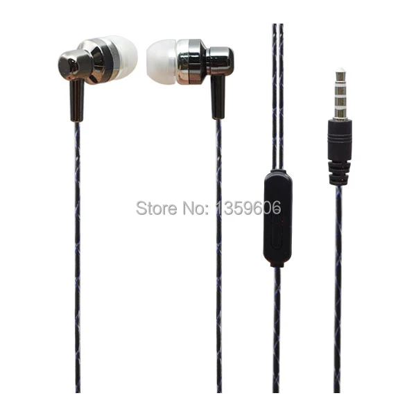 Светящиеся бас кабель наушников красочные eaprhone с микрофоном для всех мобильных |