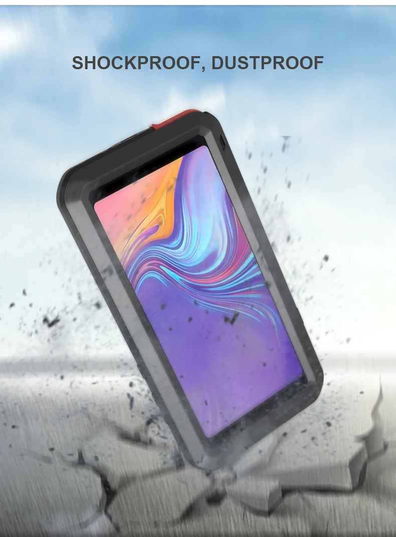 Противоударный сверхпрочный металлический армированный чехол для Samsung Galaxy A9 2018